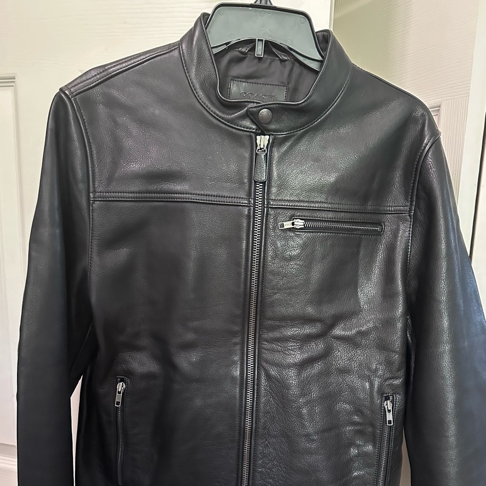 Coach Black Lightweight Shirt Jacket with Classic Fit